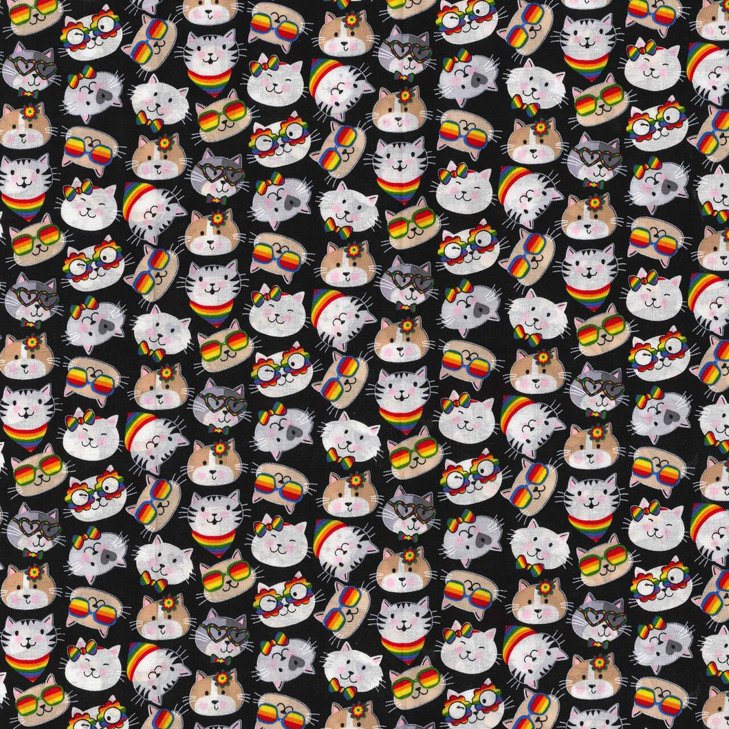 Cool Cats Toss Cotton Fabric
