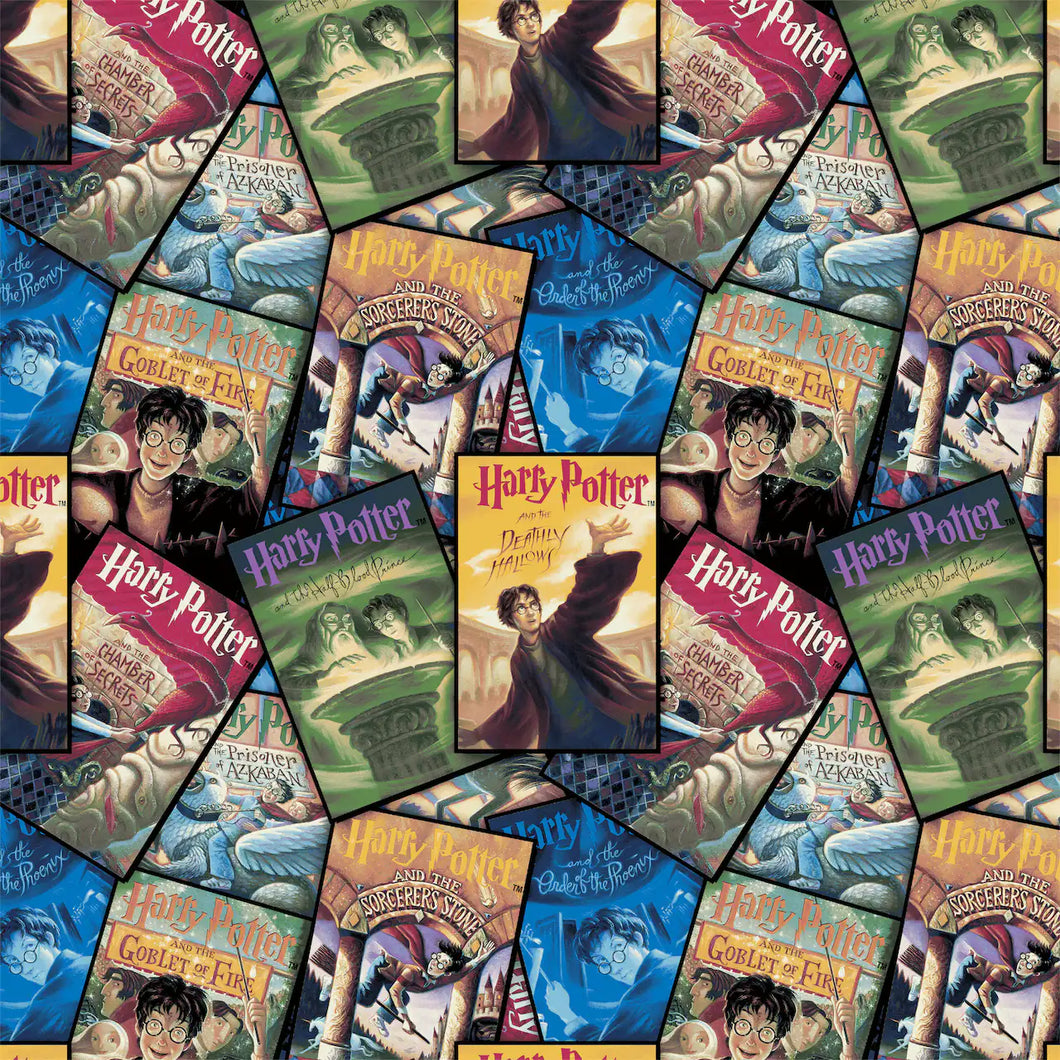 Harry Potter™ Book Cover Stack Cotton Fabric