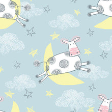 Load image into Gallery viewer, Handmade Blanket, Burp Rag/ Security Blanket, and Bib Cute Cows Jumping Over The Moon
