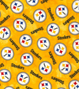 Team Flannel Steelers 42" Wide Tie Dye Flannel Fabric