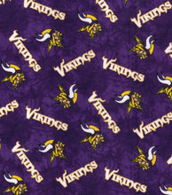 Load image into Gallery viewer, Vikings Tie Dye Flannel Fabric
