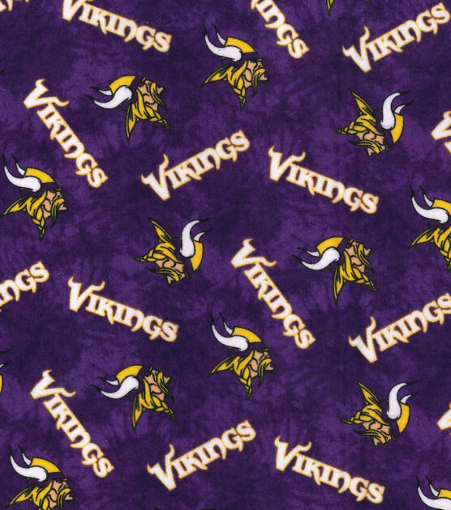 Vikings Tie Dye Flannel Fabric