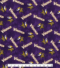 Load image into Gallery viewer, Vikings Tie Dye Flannel Fabric

