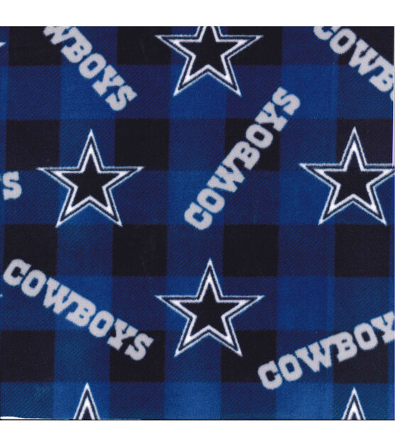 Cowboys Buffalo Check Fleece Fabric