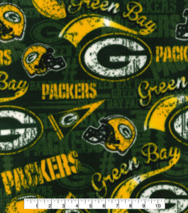 Packers Retro Fleece Fabric