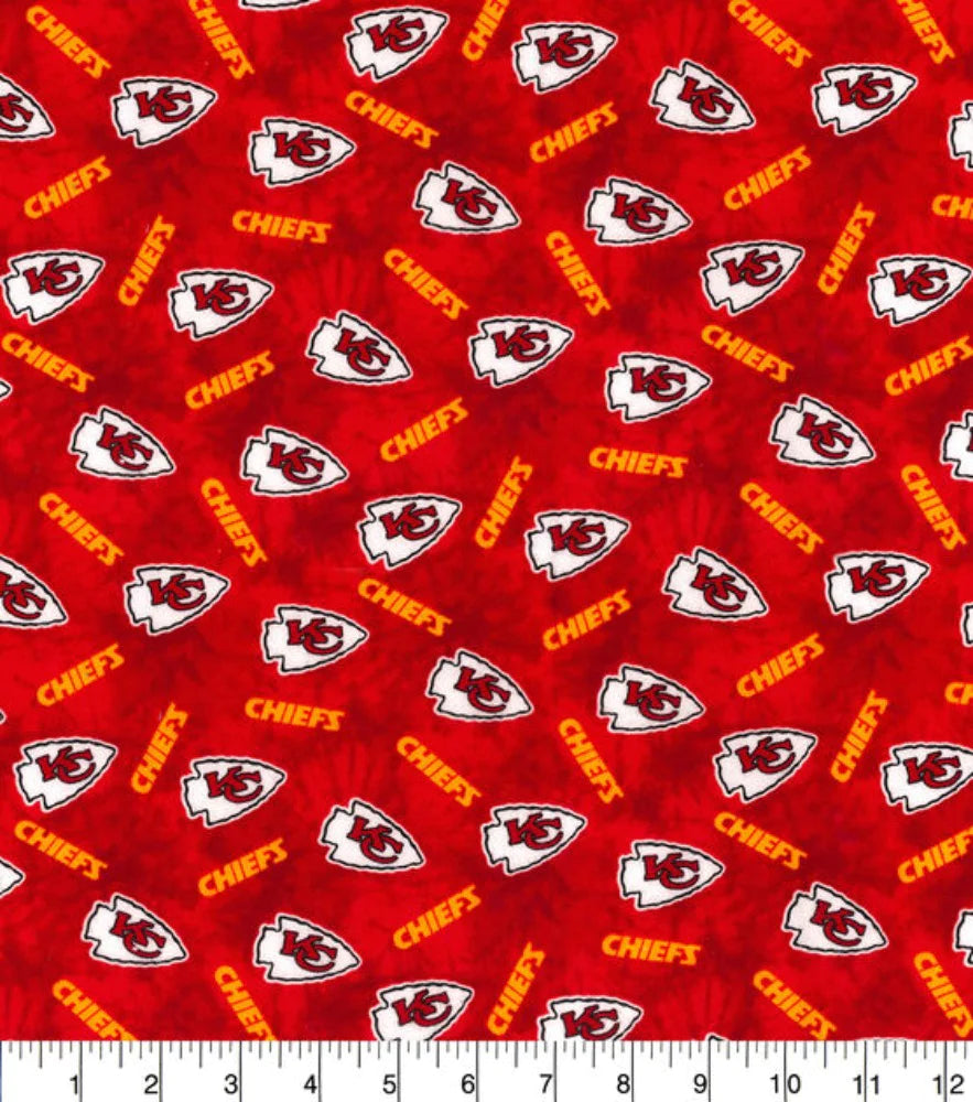 Chiefs Flannel Fabric Precut