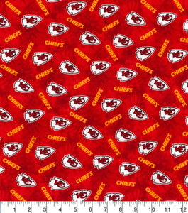 Chiefs Tie Dye Flannel Fabric