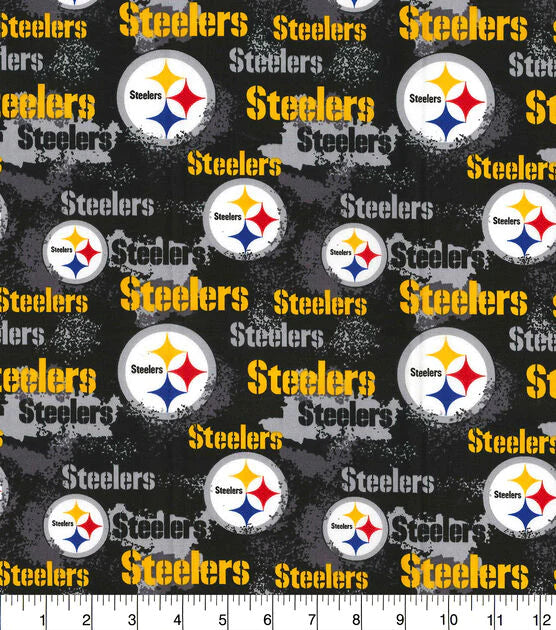 Steelers Distressed Cotton 70133-D Fabric by the Bolt