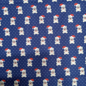 Christmas Teddy Bears Cotton Fabric