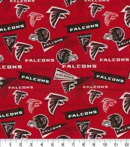Falcons Retro 44/45" Cotton Fabric