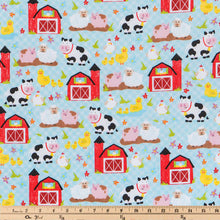 Load image into Gallery viewer, Farm Animals Flannel Fabric
