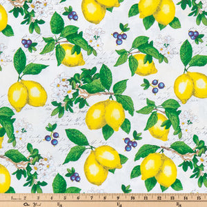 Lemon Cotton Calico Fabric