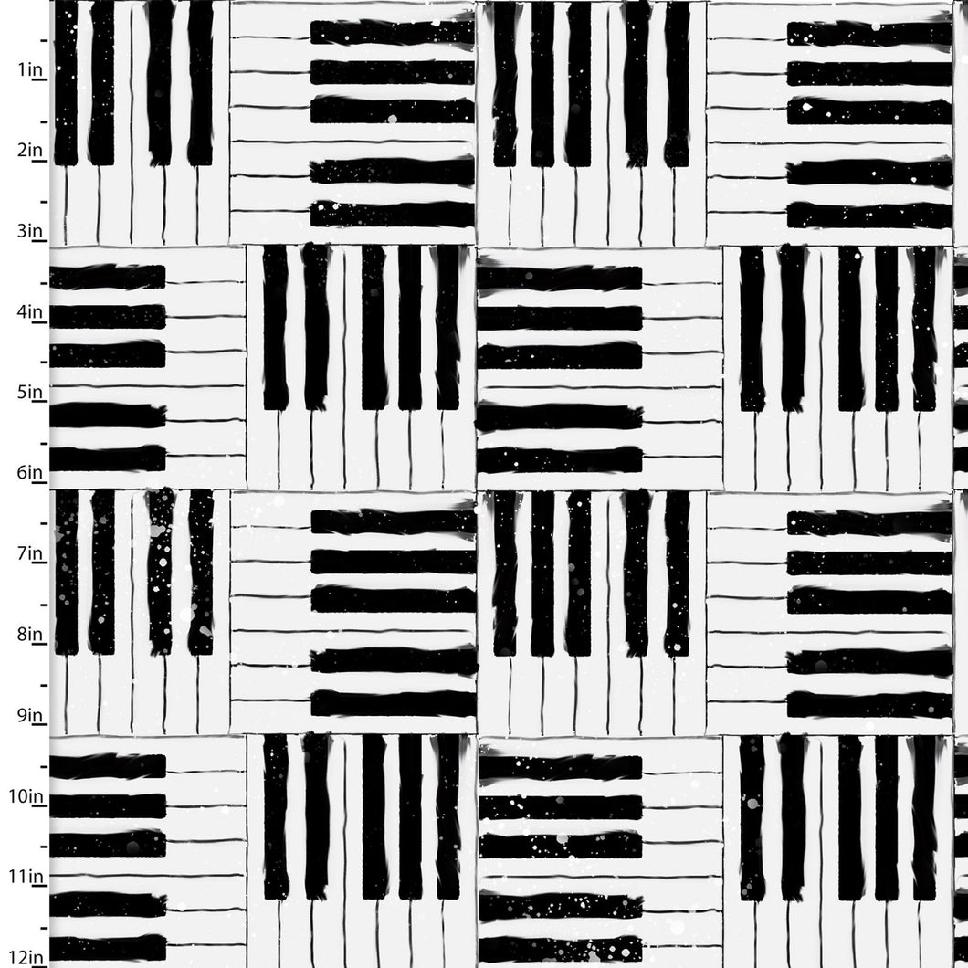 Rhythm and Hues Piano Cotton Fabric