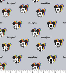 Pride Mickey Head Badge Flannel Fabric