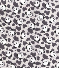 Load image into Gallery viewer, Handmade Blanket, Burp Rag/ Security Blanket, and Bib Baby Pandas on Gray
