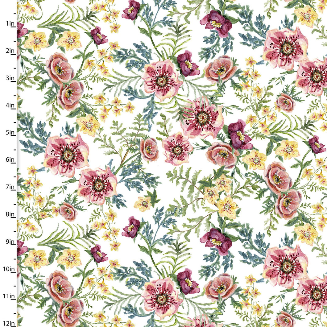 Forest Friends Floral Cotton Fabric