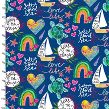 Load image into Gallery viewer, Seas the Day by 3 Wishes Flat Fold Assortment 22 Yard Bundle Cotton Fabric
