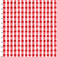 Load image into Gallery viewer, Handmade Placemat Or Table Runner Welcome to the Funny Farm Gingham Red
