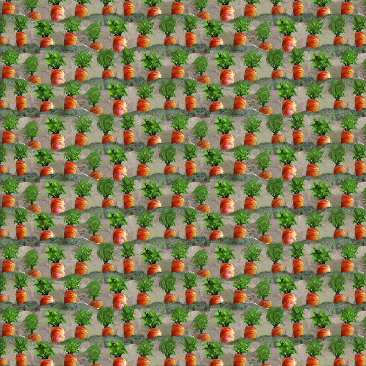 Welcome to the Funny Farm Carrots Cotton Fabric