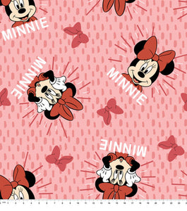 Sweet Minnie Badge Fleece Fabric