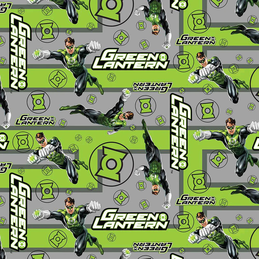 DC Green Lantern Fleece Fabric Precut 1.5 Yard