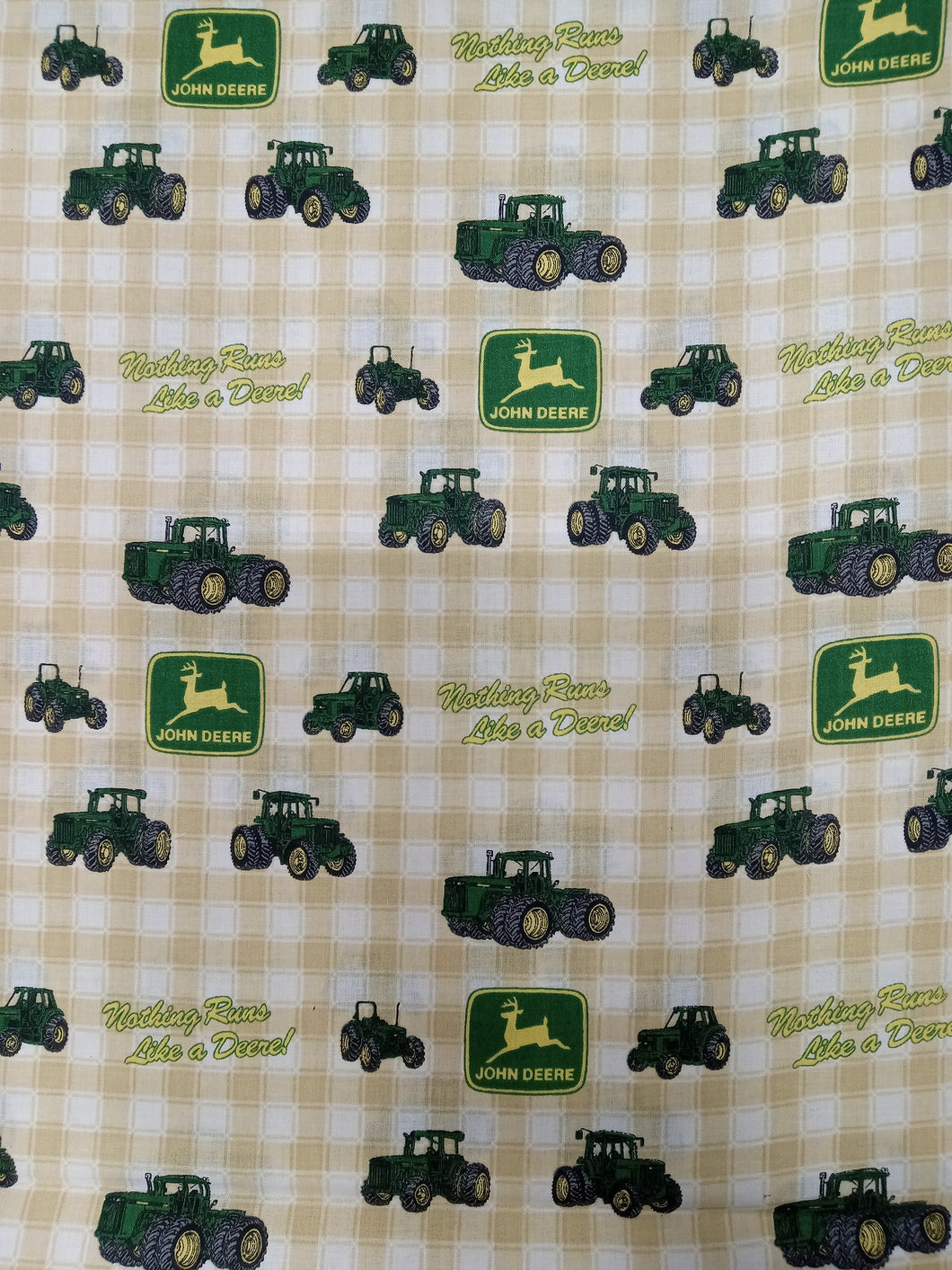 John Deere Small Plaid Cotton Fabric