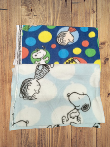 2 Half Yards  - Snoopy & Friends Fleece Fabric Half Yard Bundle