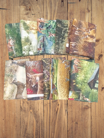 Assorted Deer Fabric - 1 lb Scrap Bundle