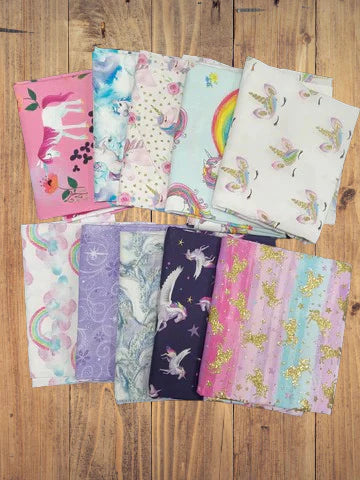 10 Half Yards  - Assorted Unicorn Half Yard Bundle