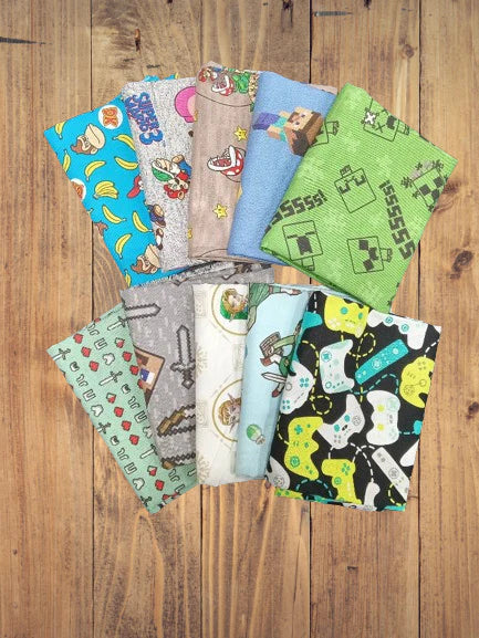 10 Half Yards  -Assorted Video Game Half Yard Bundle