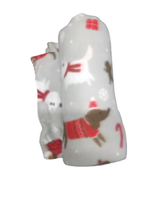 Christmas Dogs 50" x 60" Fleece Throw Blanket