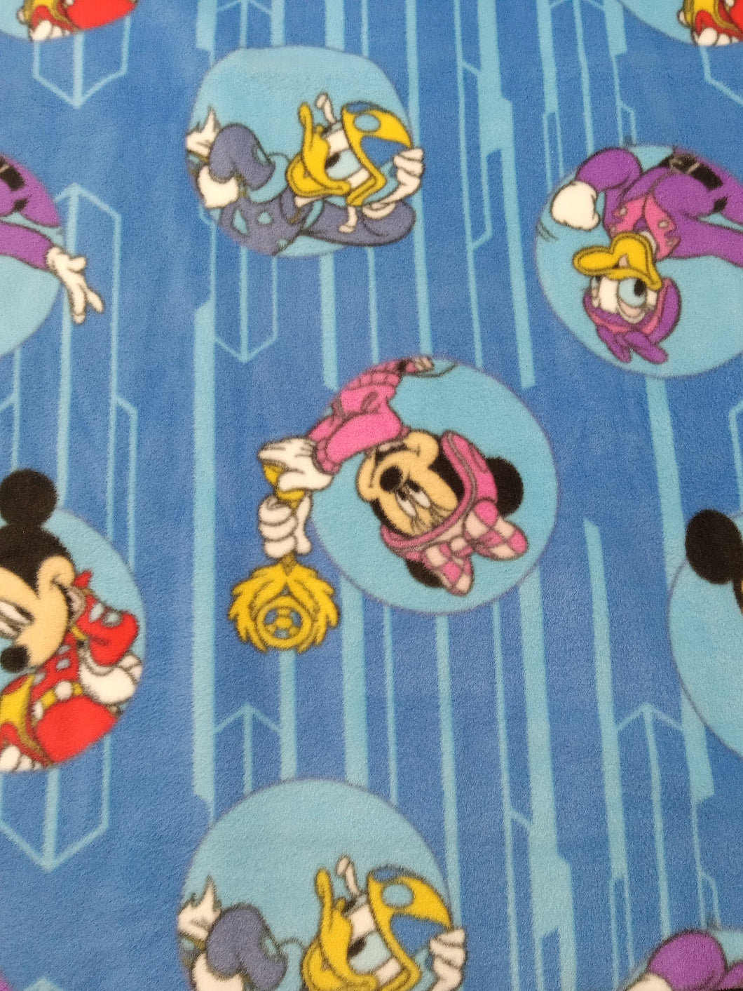 Mickey and Friends Racing Team Fleece Fabric