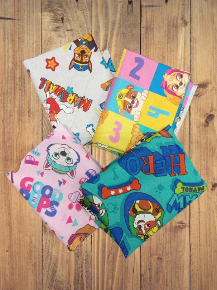 4 Half Yards  -Assorted Paw Patrol Fat Half Yard Bundle