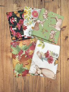 5 Half Yards  -Assorted Autumn Meadow Half Yard Bundle