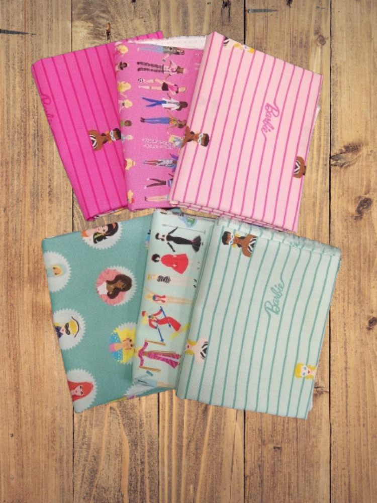 6 Fat Quarters -  Assorted Barbie World Fat Quarter Bundle