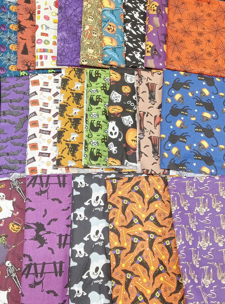 10 Half Yards  - Assorted Halloween Half Yard Bundle