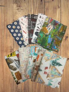 10 Fat Quarters - Assorted Camping Outdoor Fat Quarter Bundle