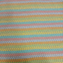 Load image into Gallery viewer, Handmade Blanket, Burp Rag/ Security Blanket, and Bib Multicolor Dots Stripe
