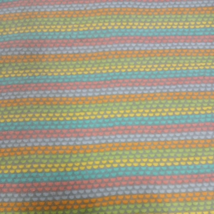 Multicolor Dots Stripe Flannel Fabric