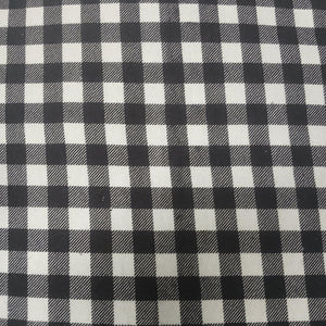 Black and White Checker Flannel Fabric