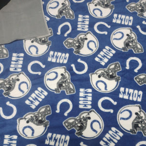 Handmade Double Layer Toddler Travel Blanket " Colts"