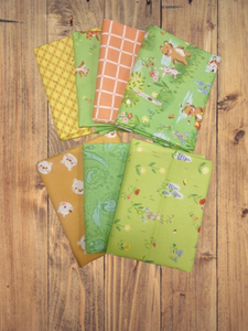 7 Fat Quarters - Assorted 100 Aker Woods Pooh Green Fat Quarter Bundle