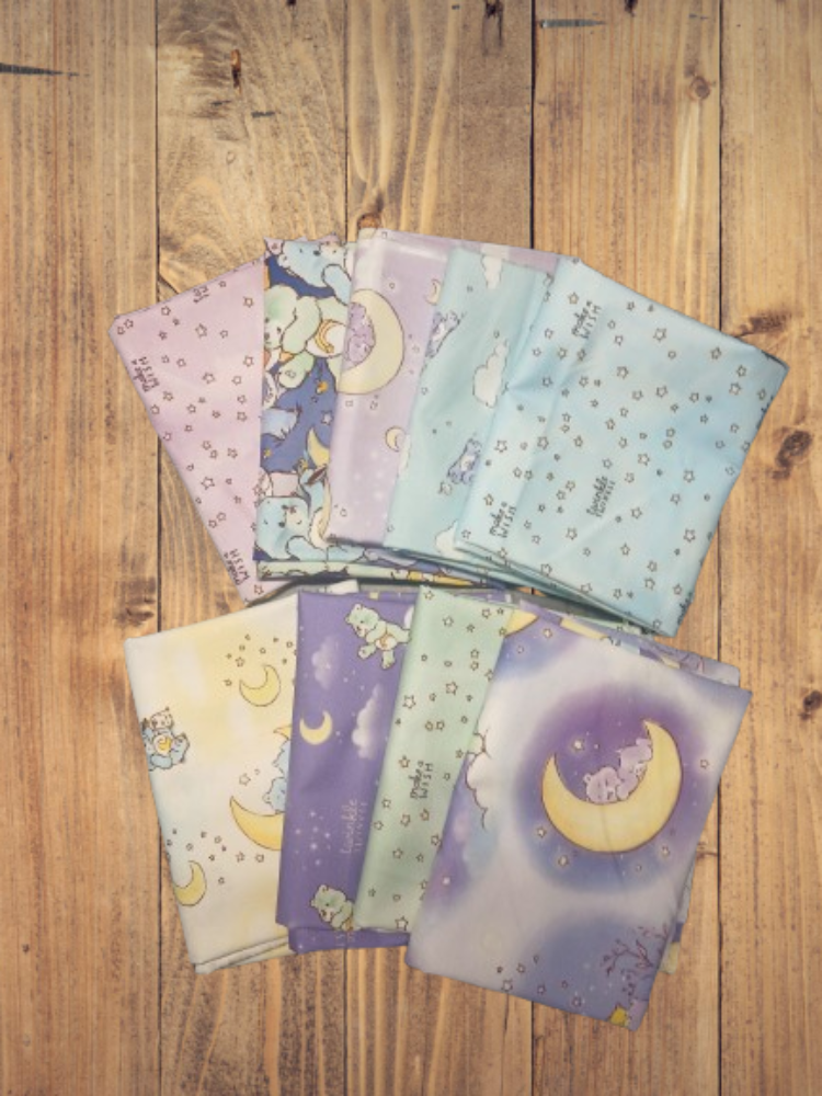 9 Fat Quarters -  Assorted Care Bears Make A Wish Fat Quarter Bundle