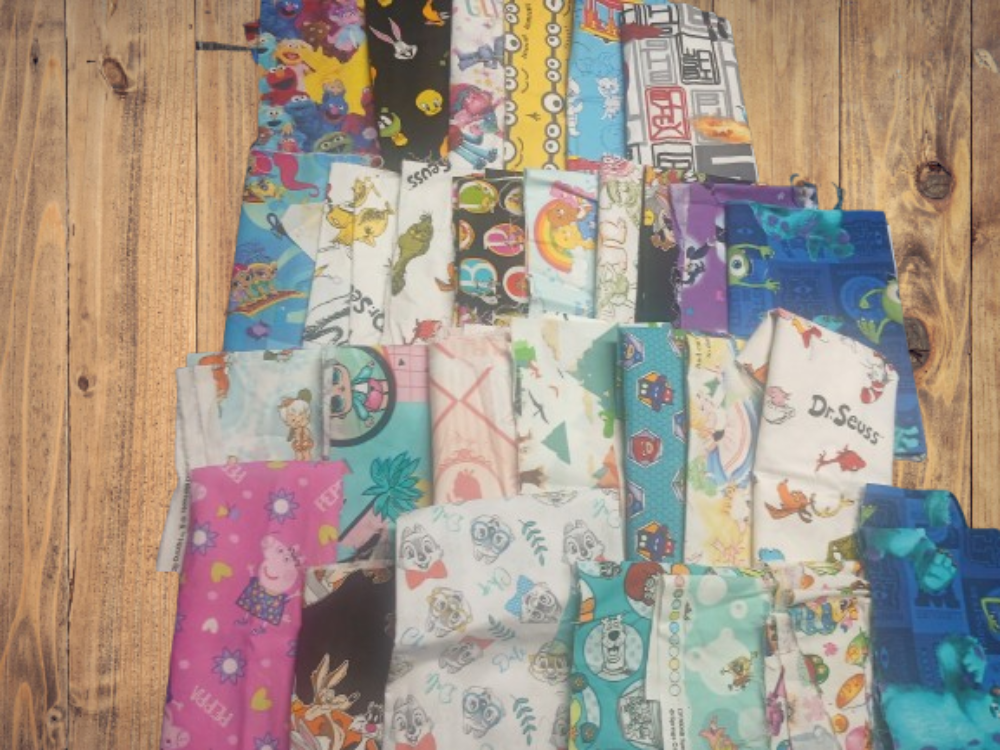 Assorted Character Fabric - 1 lb Scrap Bundle