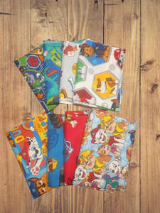 8 Fat Quarters - Assorted Marshall, Rubble, Chase, and Friends Paw Patrol Fat Quarter Bundle