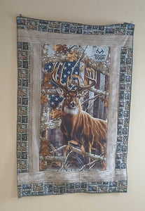 Handmade Patriotic Deer Quilt 44" x 56"