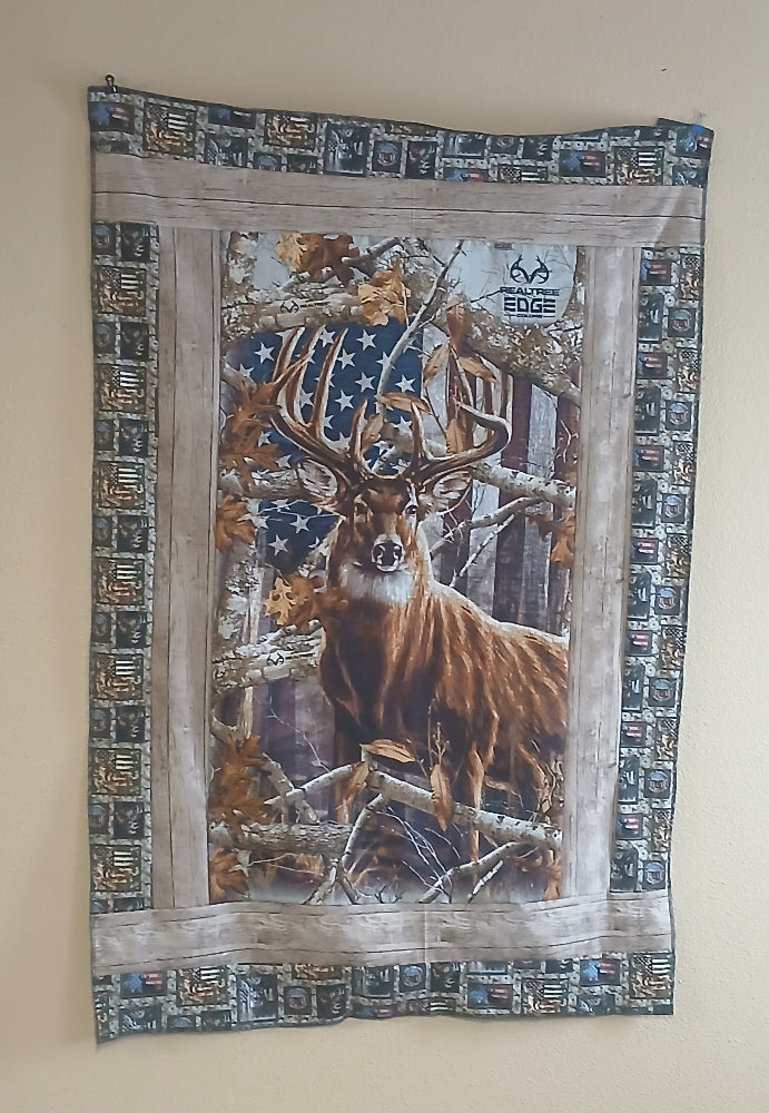 Handmade Patriotic Deer Quilt 44