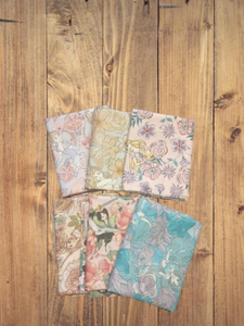6 Fat Quarters Bundle - Assorted Princess Floral Cotton Fat Quarter Bundle