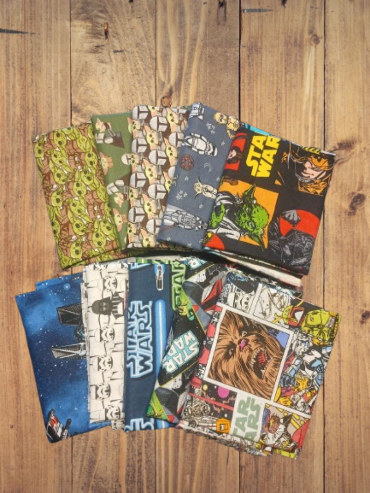 10 Fat Quarters - Assorted Star Wars Fat Quarter Bundle