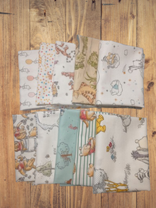 10 Fat Quarters - Assorted Pooh and Friends Fat Quarter Bundle